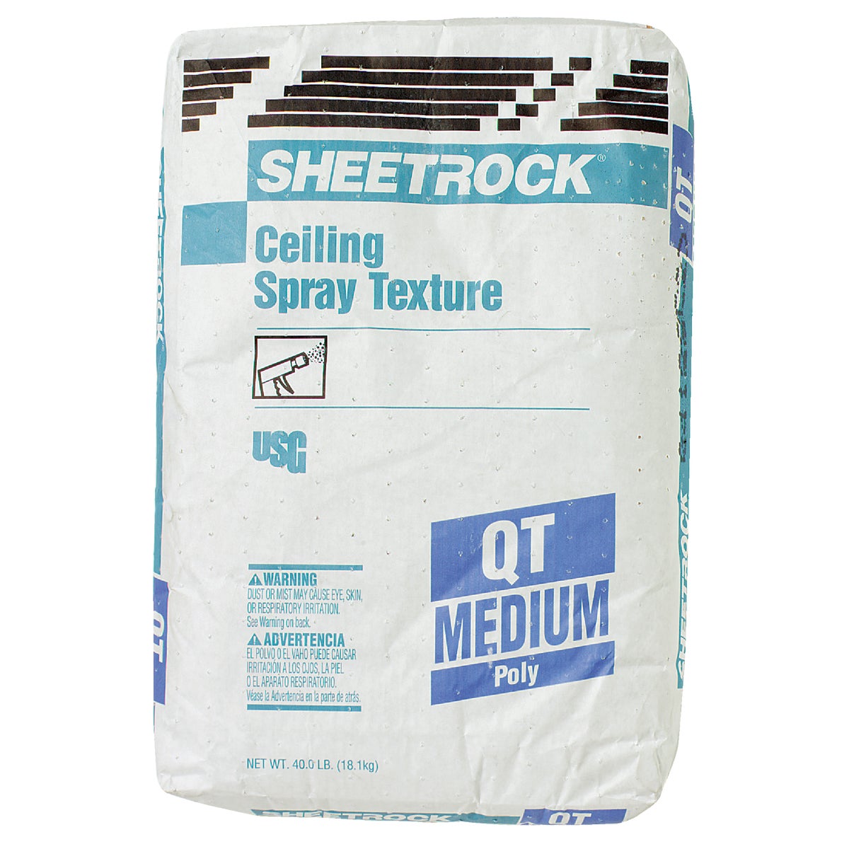 Sheetrock Medium 40 Lb. Bag White Spray Texture Material