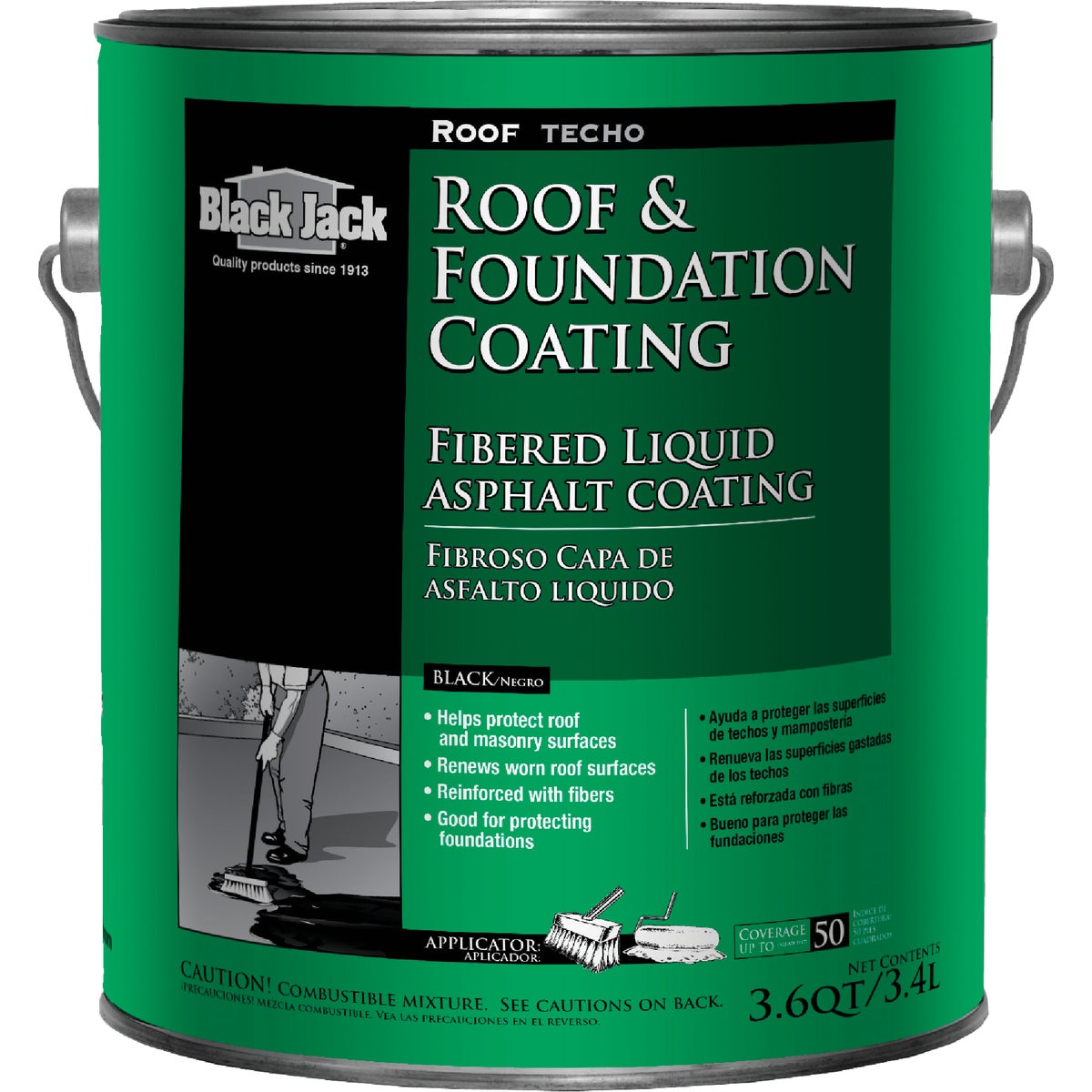 Black Jack 1 Gal. Fibered Roof and Foundation Coating