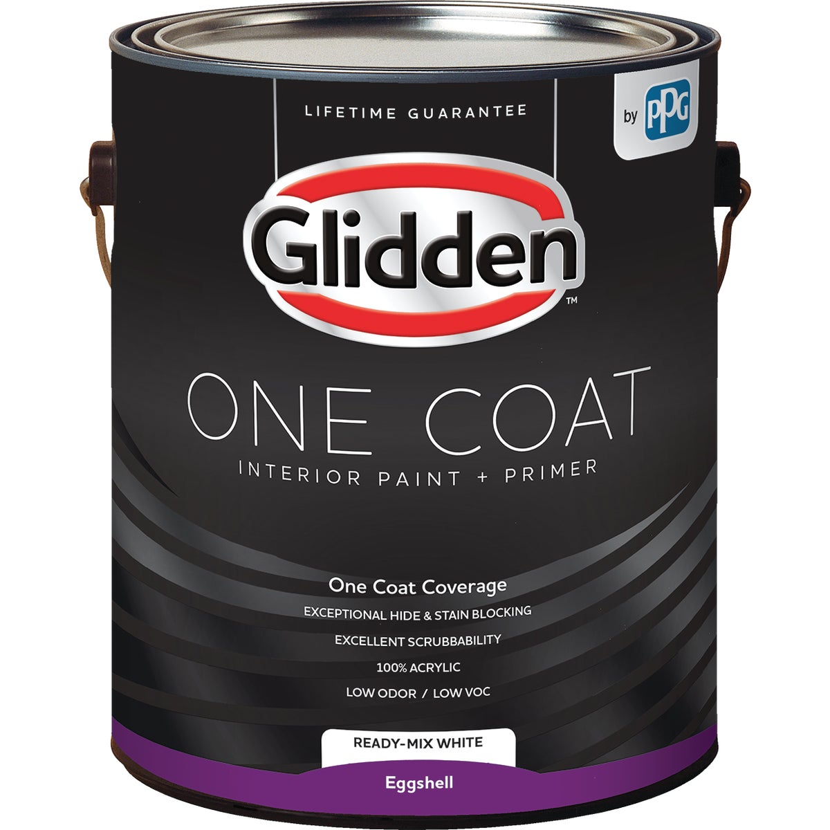 Glidden One Coat Interior Paint + Primer Eggshell Ready Mix White 1 Gallon