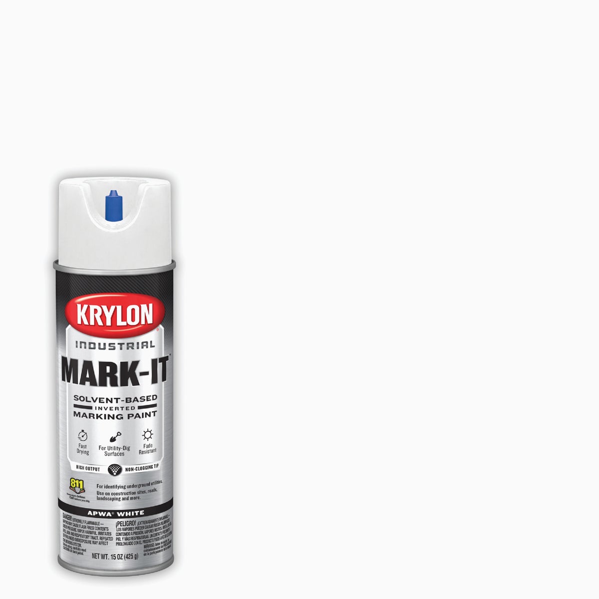 Krylon Mark-It 730008 Industrial SB APWA White Inverted Marking Paint