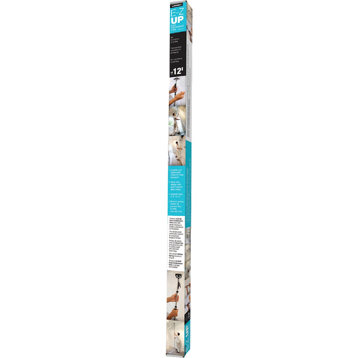 Trimaco E-Z Up 12 Ft. Dust Containment Sheeting Pole (2-Pack)