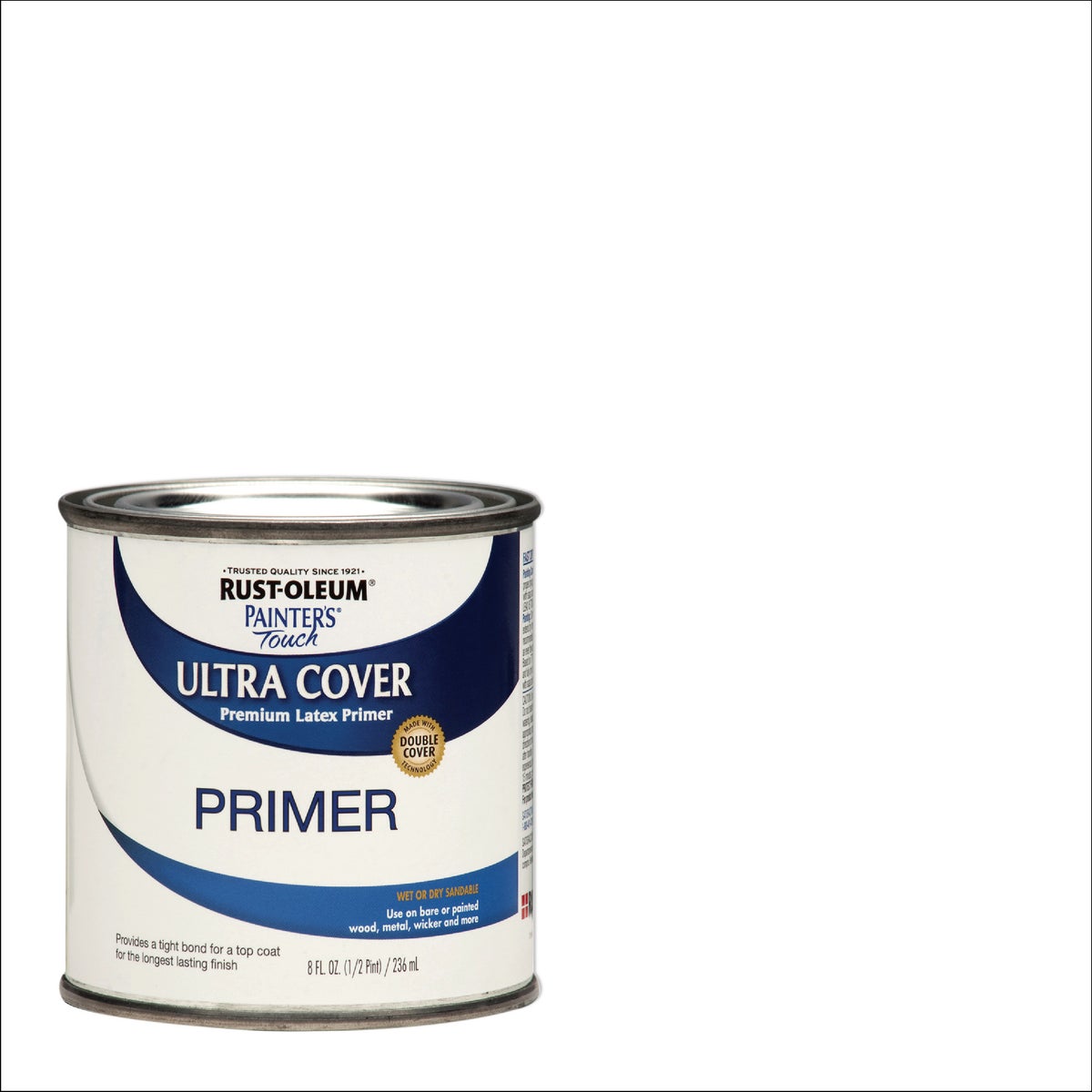 Rust-Oleum Painter's Touch 2X Ultra Cover Flat Premium Latex Primer, White, 1/2 Pt.