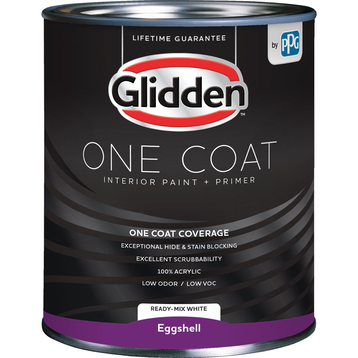 Glidden One Coat Interior Paint + Primer Eggshell Ready Mix White Quart