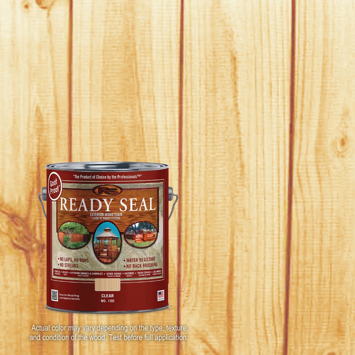Ready Seal 100 Exterior Wood Stain and Sealer, Clear, 1 Gal.