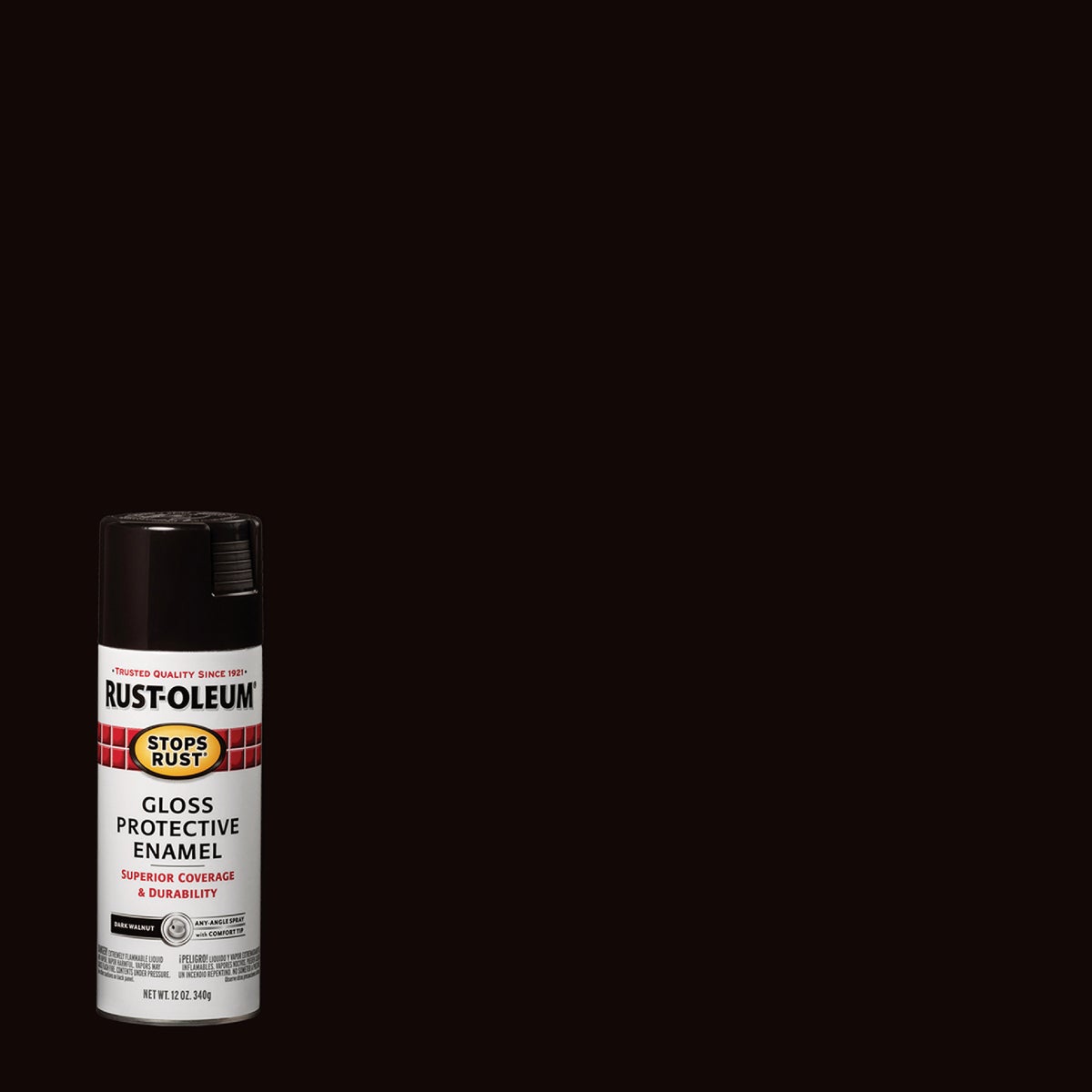 Rust-Oleum Stops Rust 12 Oz. Dark Walnut Gloss Anti-Rust Spray Paint