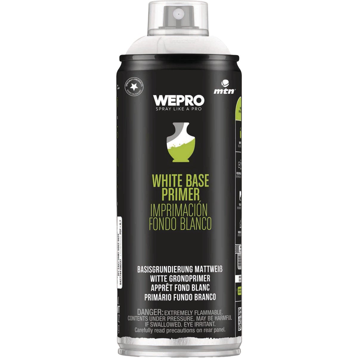 MTN WEPRO 400ml Matte Base White Primer Spray Paint
