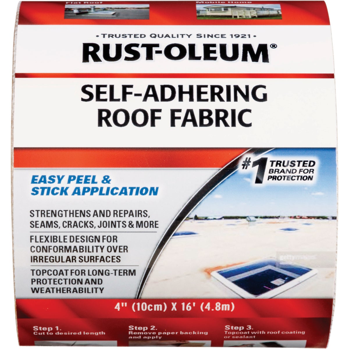 Rust-Oleum 4 In. x 16 Ft. Self-Adhering Roof Fabric