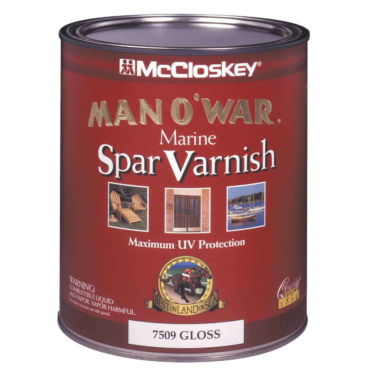 McCloskey Man O'War Gloss Spar Marine Interior & Exterior Varnish, Quart