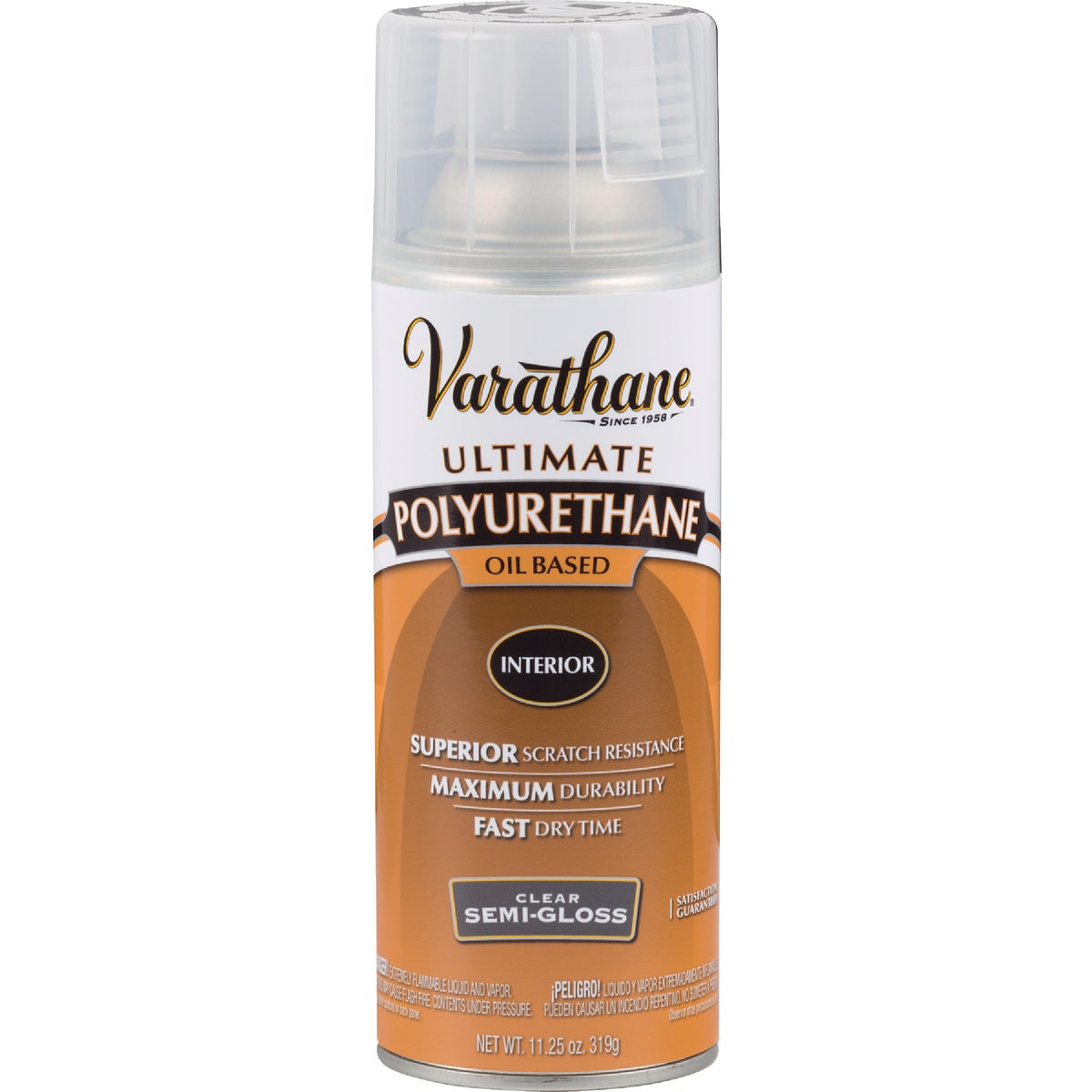 Varathane Semi-Gloss Clear Interior Spray Polyurethane, 11.25 Oz.