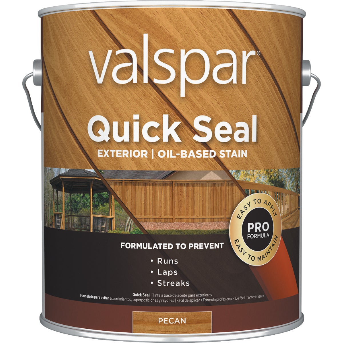 Valspar Quick Seal Oil Based Exterior Stain, Pecan, 1 Gal.