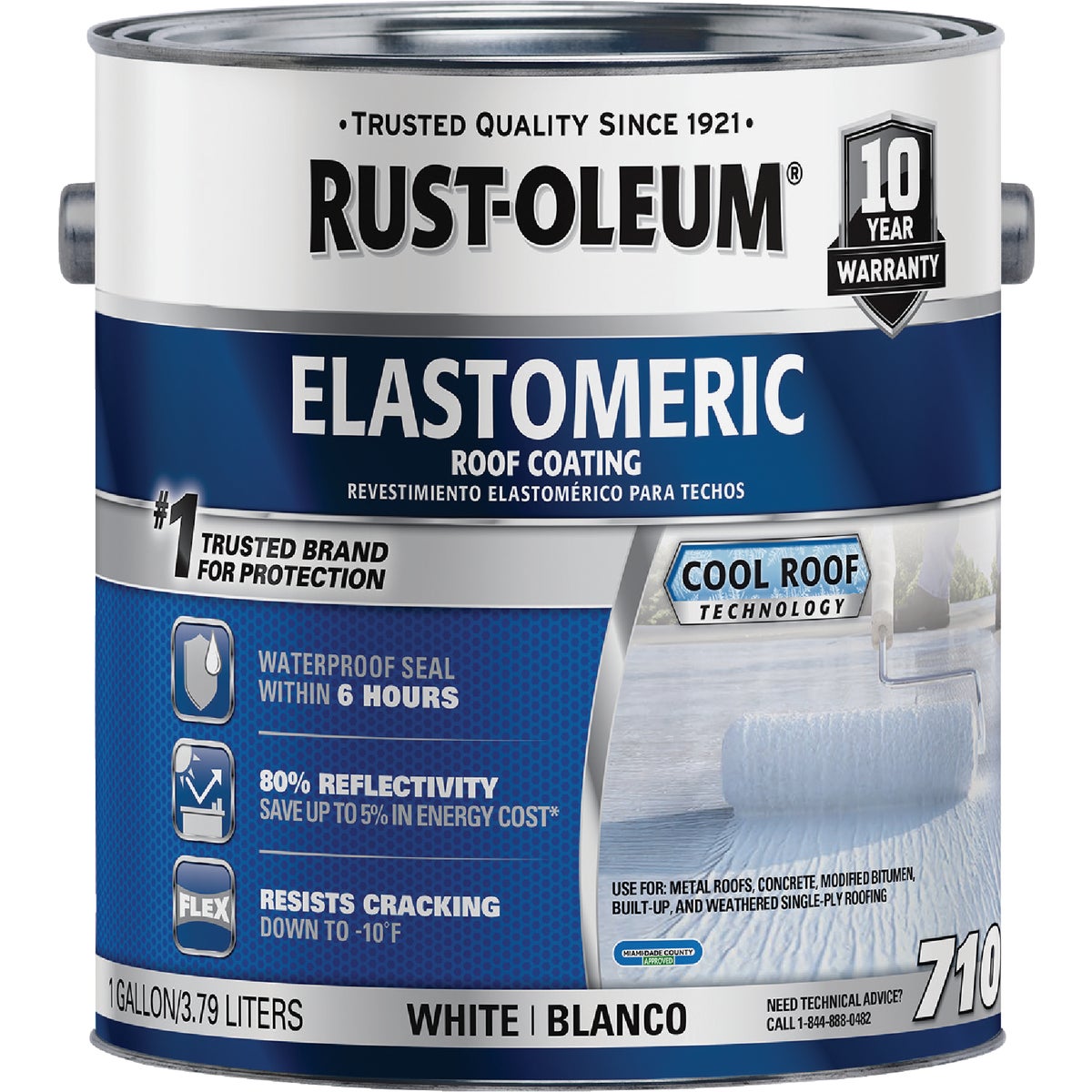 Rust-Oleum 710 1 Gal. 10-Year White Elastomeric Roof Coating