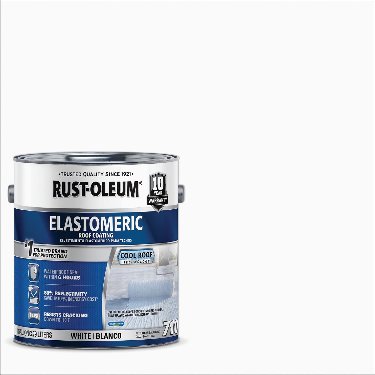 Rust-Oleum 710 1 Gal. 10-Year White Elastomeric Roof Coating