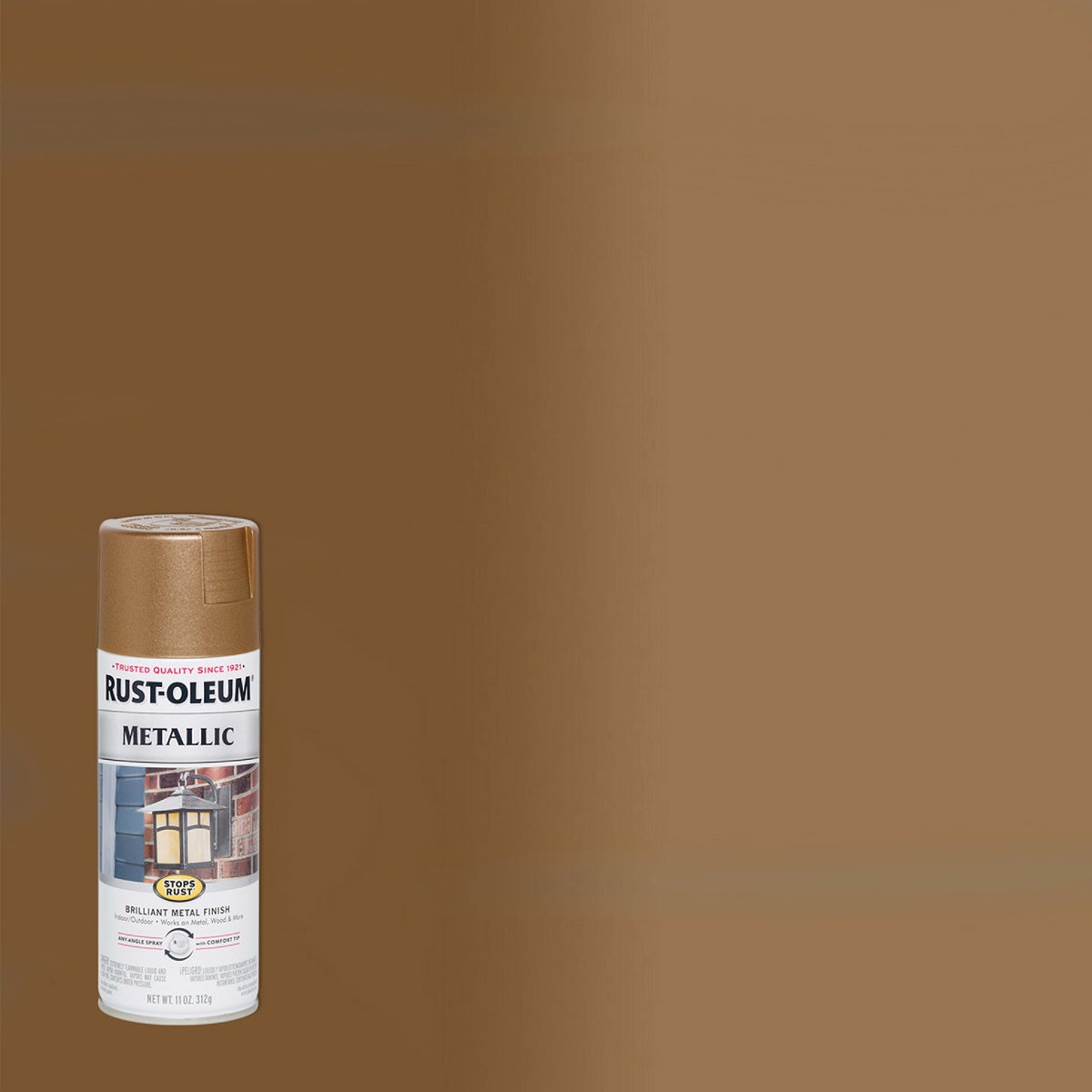 Rust-Oleum Stops Rust 11 Oz. Metallic Spray Paint, Antique Brass