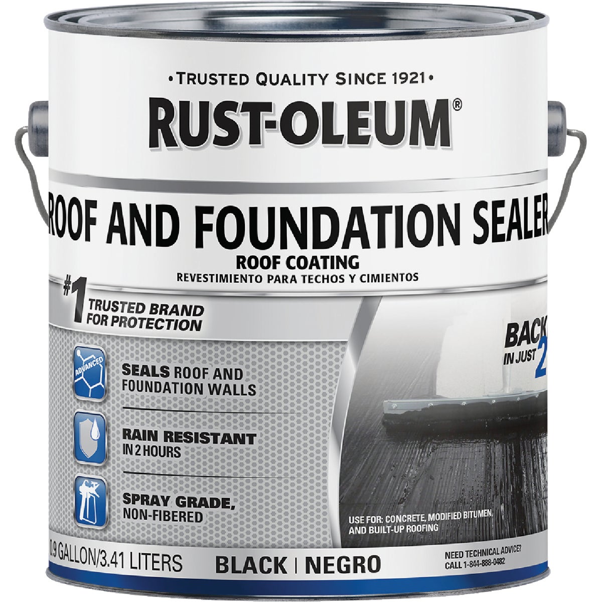 Rust-Oleum 0.9 Gal. Black Roof and Foundation Sealer