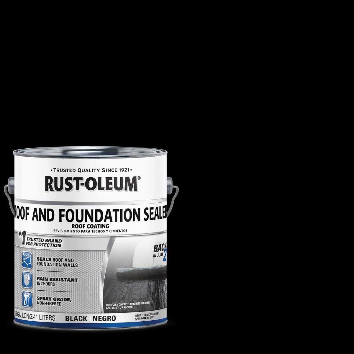 Rust-Oleum 0.9 Gal. Black Roof and Foundation Sealer