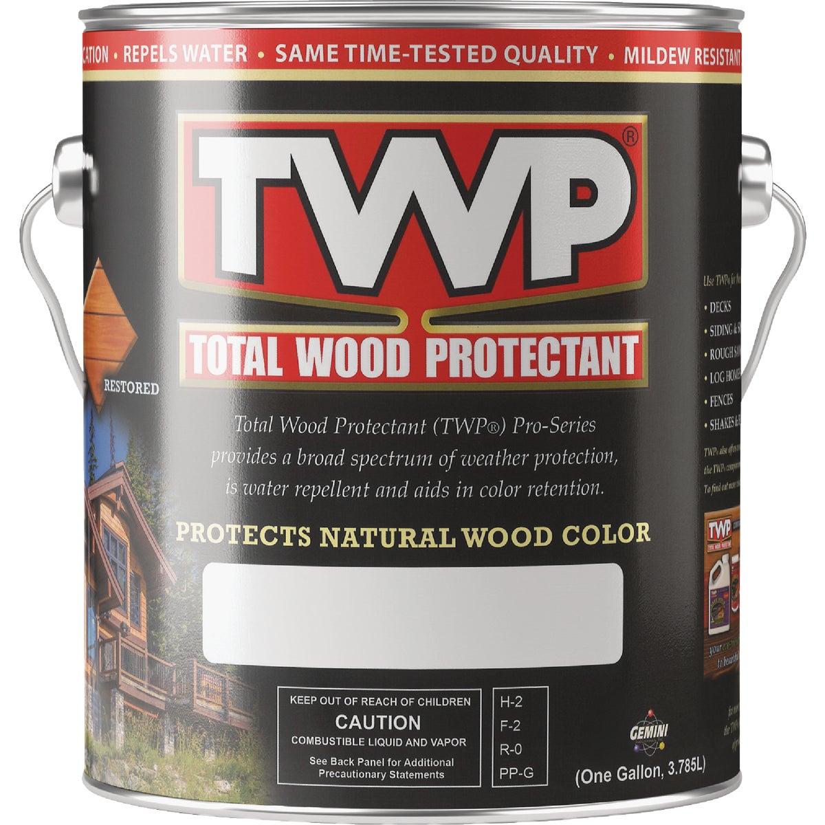 TWP100 Pro Series Semi-Transparent Wood Protectant Deck Stain, Rustic, 1 Gal.