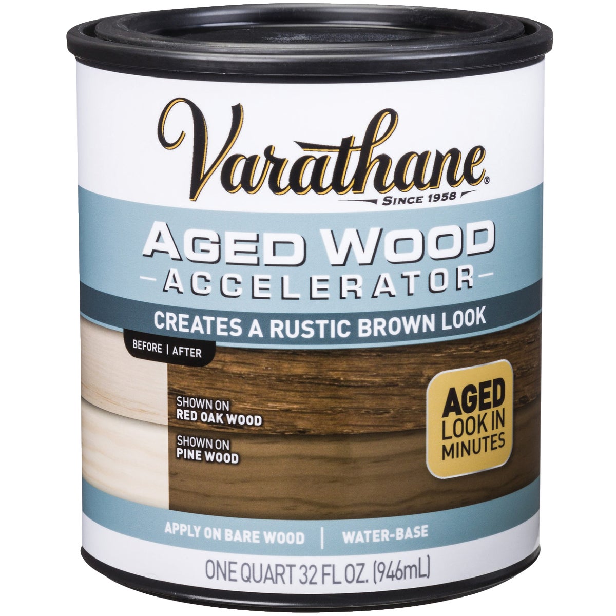 Varathane Aged Wood Accelerator Stain, Brown, 1 Qt.