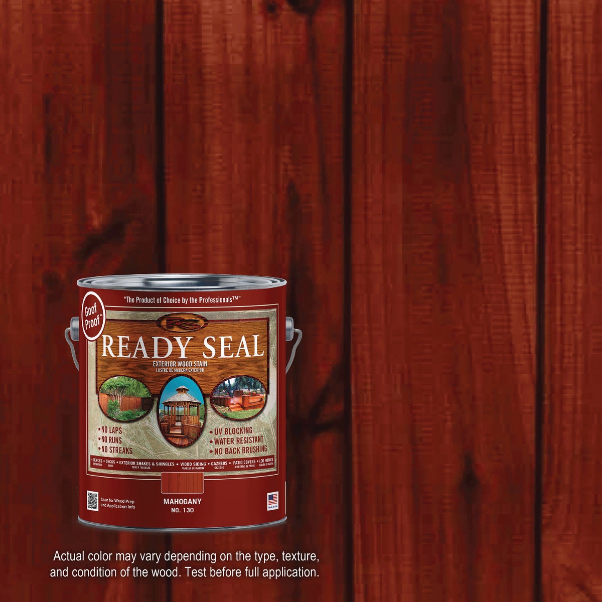 Ready Seal 130 Exterior Wood Stain and Sealer, Mahogany, 1 Gal.