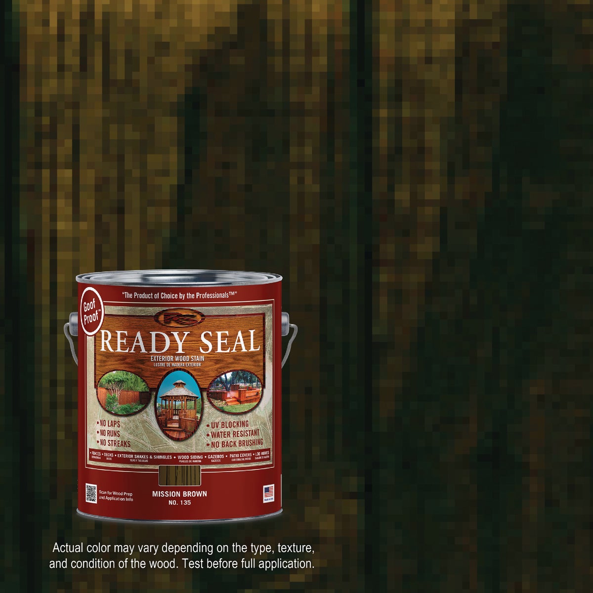 Ready Seal 135 Exterior Wood Stain and Sealer, Mission Brown, 1 Gal.
