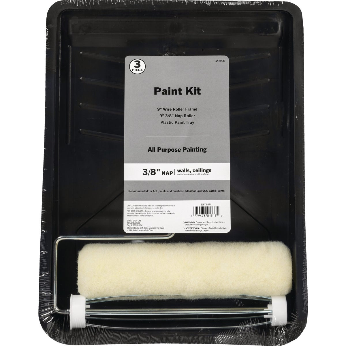 Shur-Line Paint Roller & Tray Set (3-Piece)