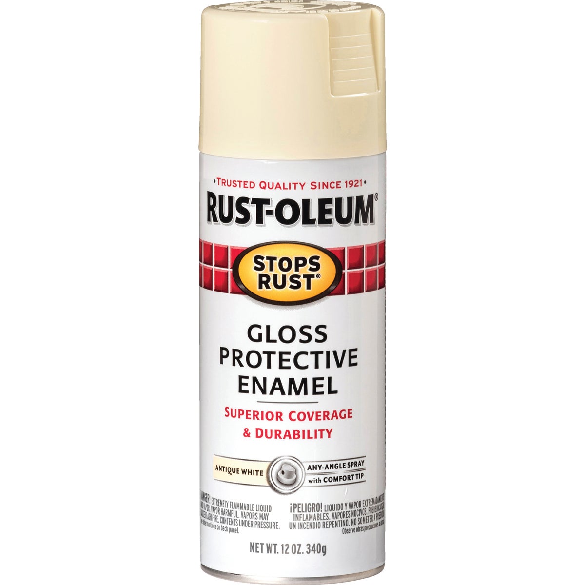 Rust-Oleum Stops Rust Gloss Antique White 12 Oz. Anti-Rust Spray Paint