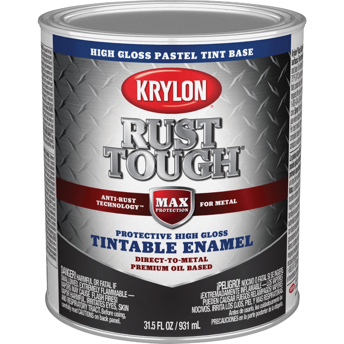 Krylon Rust Tough Oil-Based Gloss Rust Control Enamel, Pastel Base, 1 Qt.