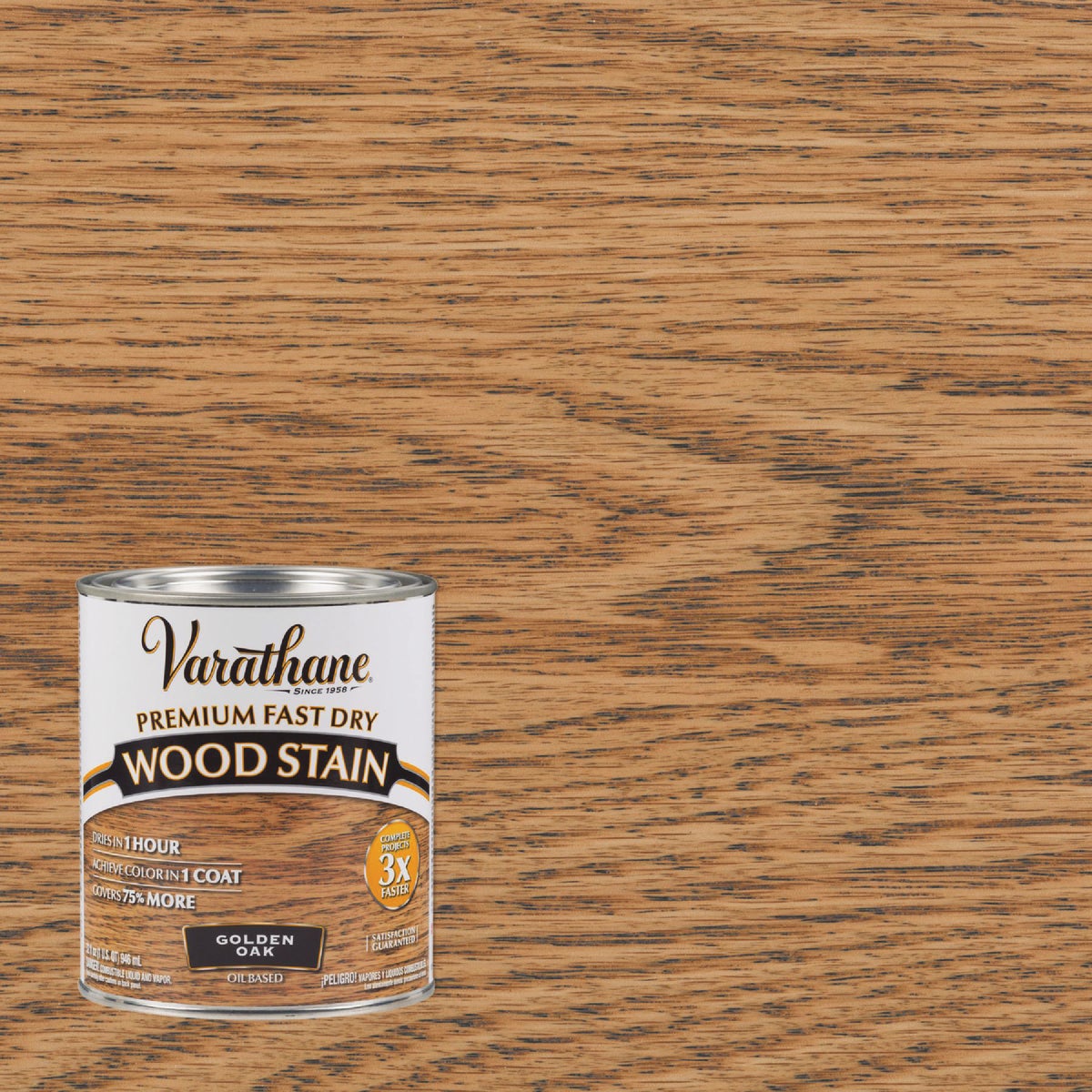 Varathane Fast Dry Golden Oak Urethane Modified Alkyd Interior Wood Stain, 1 Qt.