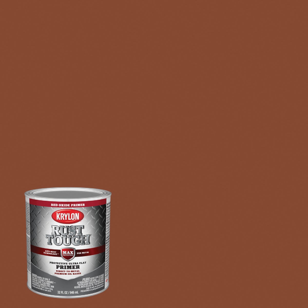 Krylon Rust Tough Primer, Red Oxide, 1 Qt.