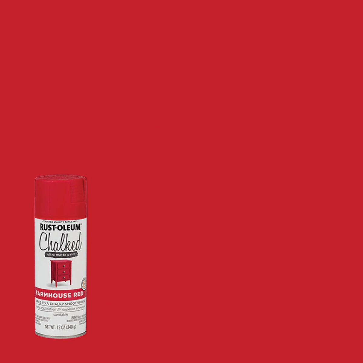 Rust-Oleum Chalked 12 Oz. Ultra Matte Farmhouse Red Chalk Spray Paint