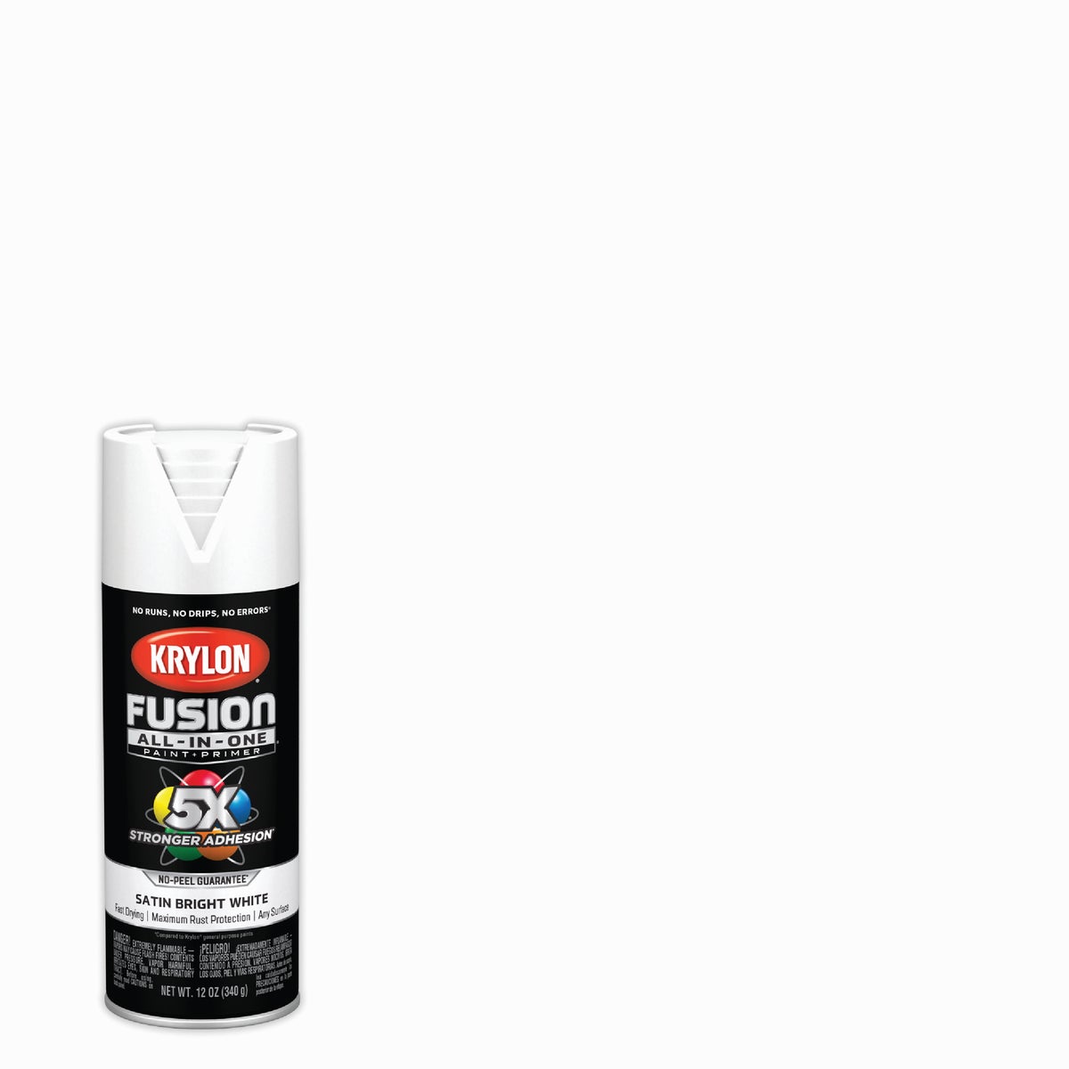 Krylon Fusion All-In-One 12 Oz. Satin Spray Paint, Bright White