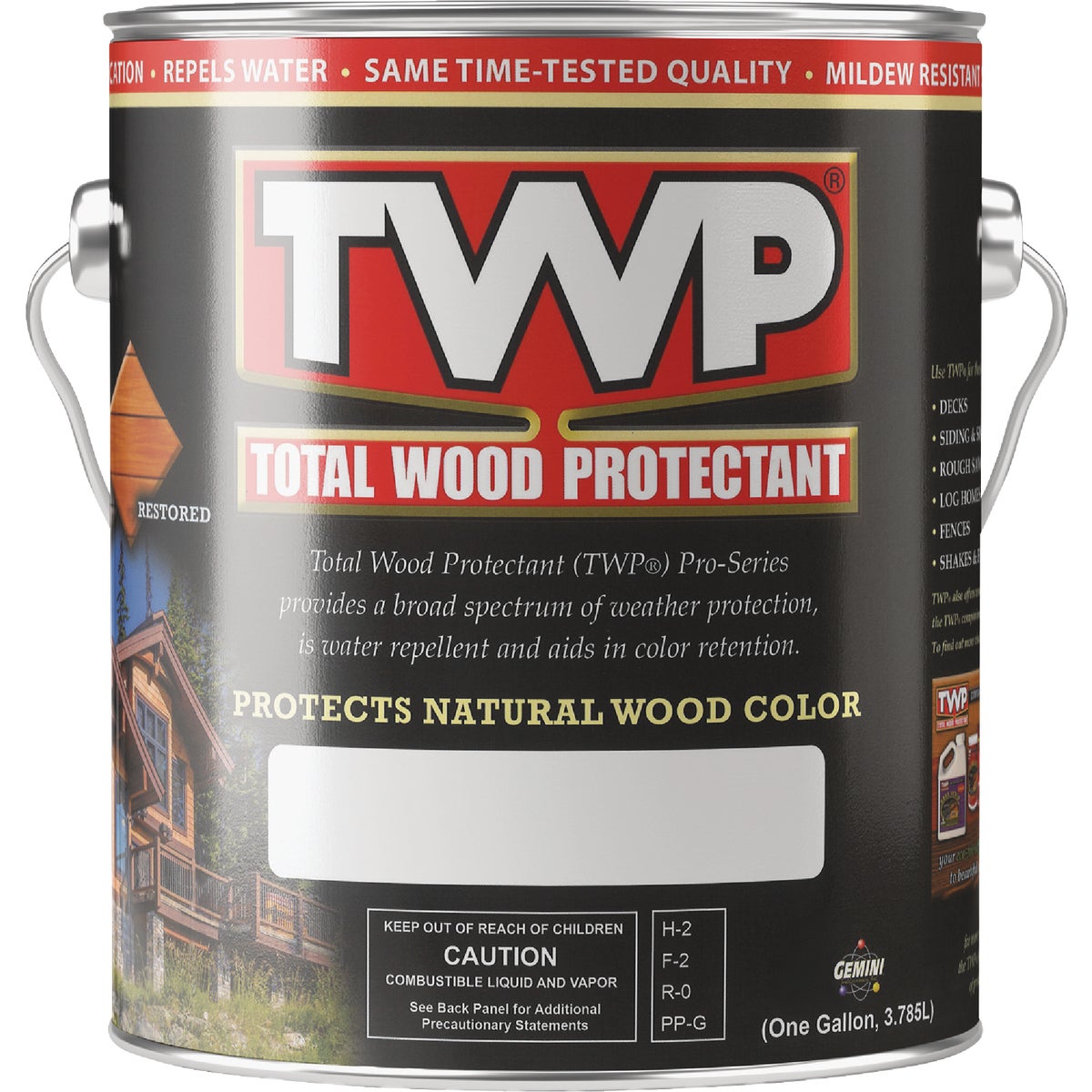 TWP100 Pro Series Semi-Transparent Wood Protectant Deck Stain, Pecan, 1 Gal.