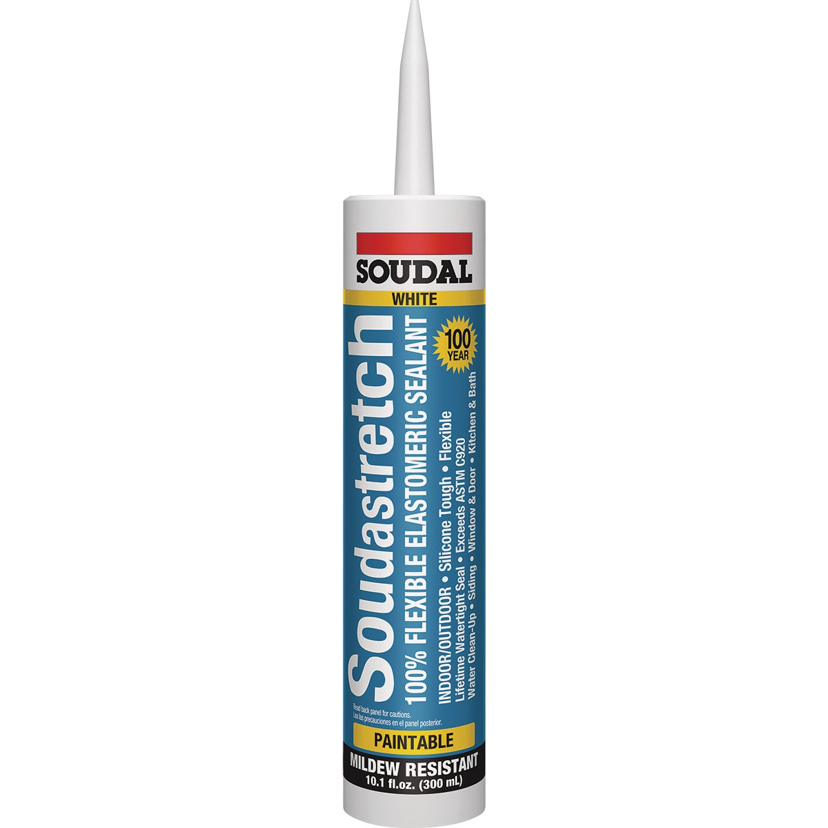 Soudastretch 10.1 Oz. Acrylic Elastomeric Caulk, White