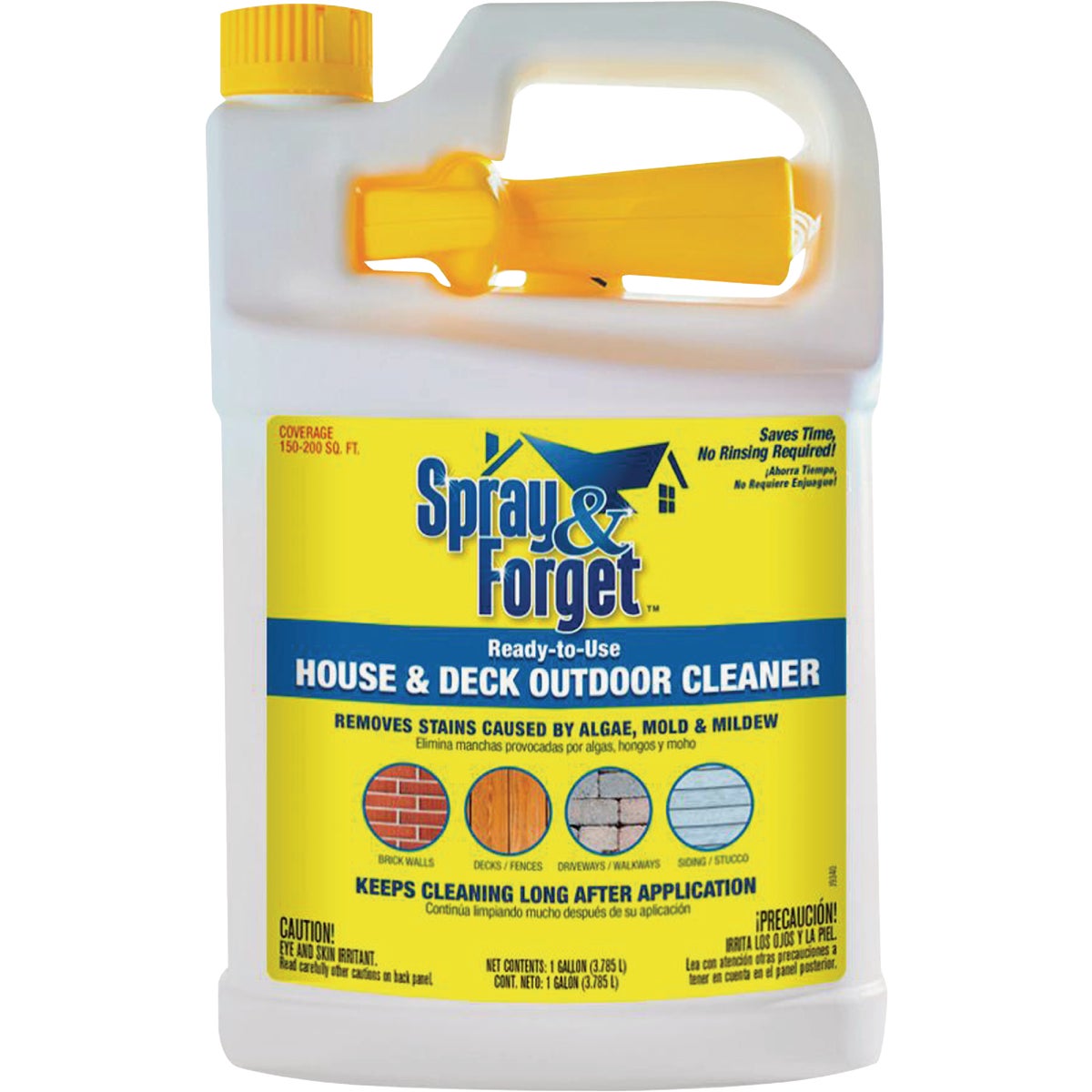 Spray & Forget 1 Gal. Ready-to-Use House & Deck Outdoor Cleaner