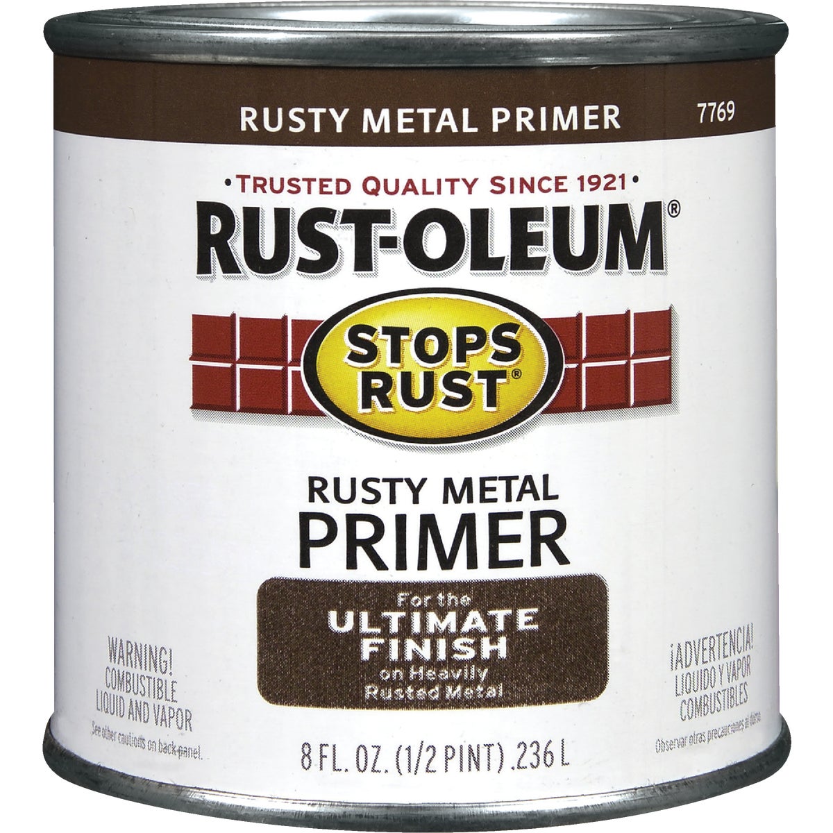 Rust-Oleum Stops Rust Rusty Metal Primer, Red/Brown, 1/2 Pt.
