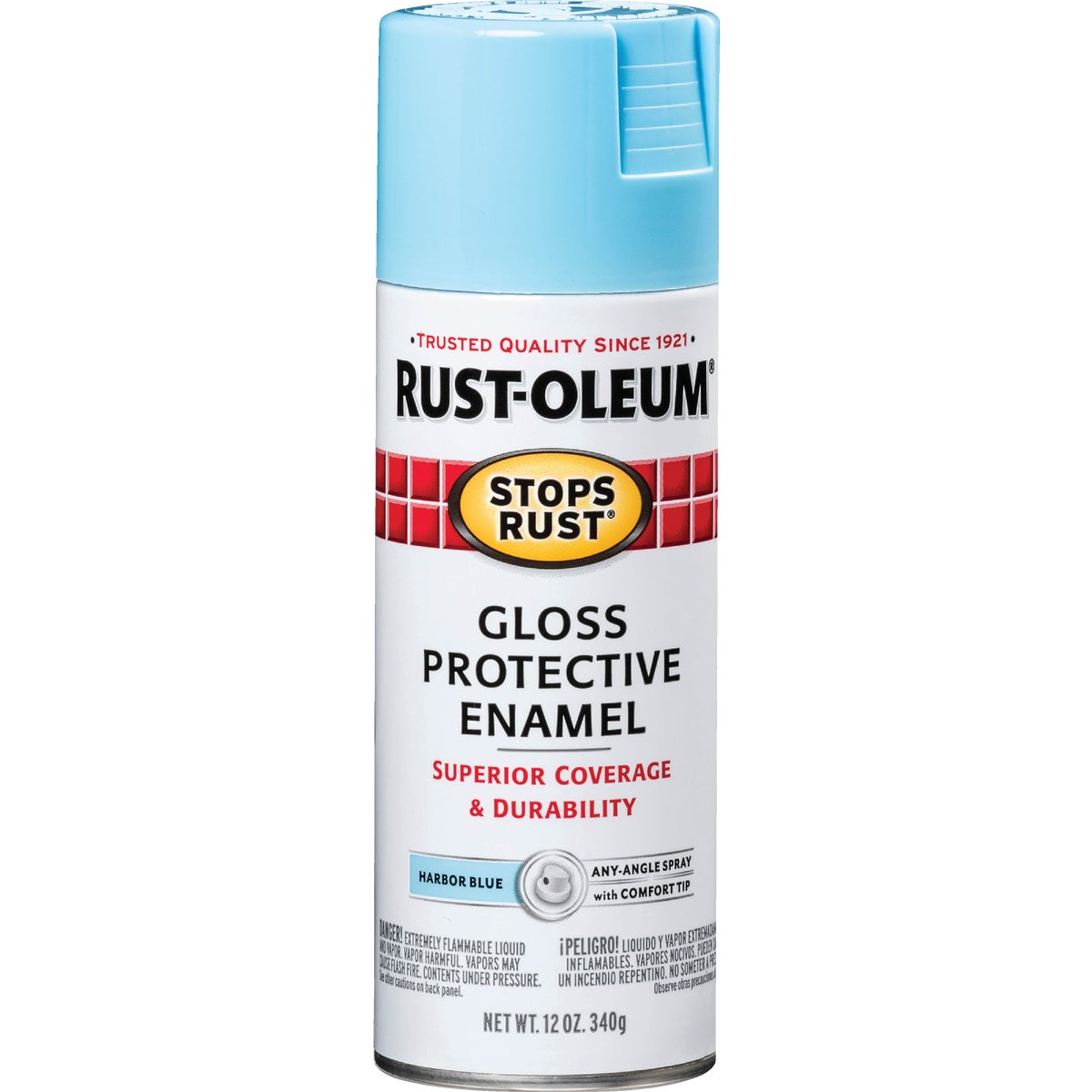 Rust-Oleum Stops Rust Harbor Blue Gloss 12 Oz. Anti-Rust Spray Paint