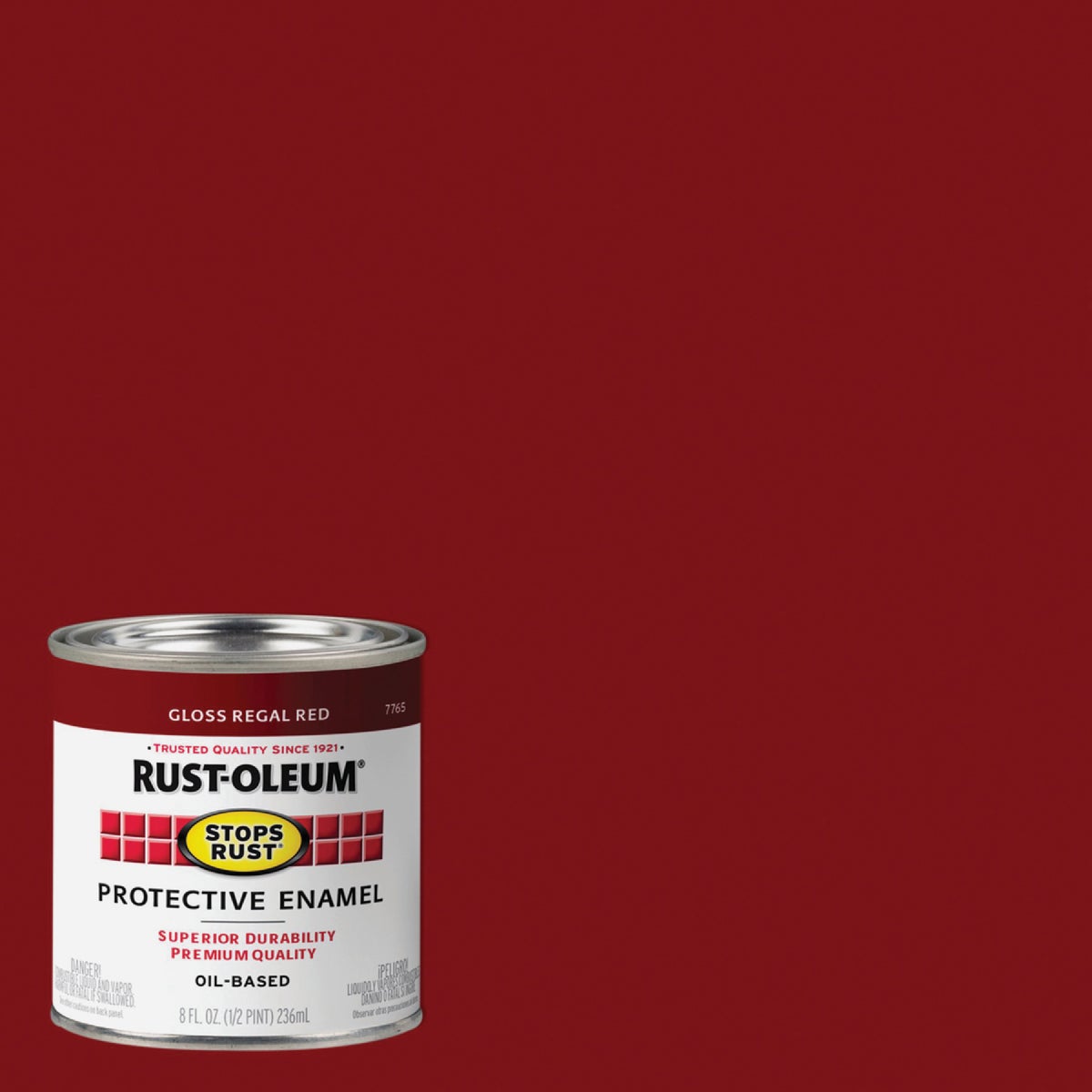 Rust-Oleum Stops Rust Oil Based Gloss Protective Rust Control Enamel, Regal Red, 1/2 Pt.