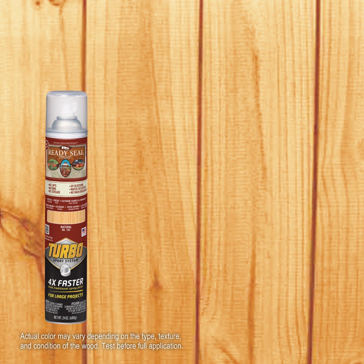 Ready Seal Turbo Spray Exterior Wood Stain, Natural, 24 Oz.