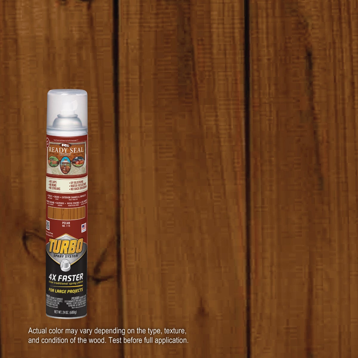 Ready Seal Turbo Spray Exterior Wood Stain, Pecan, 24 Oz.