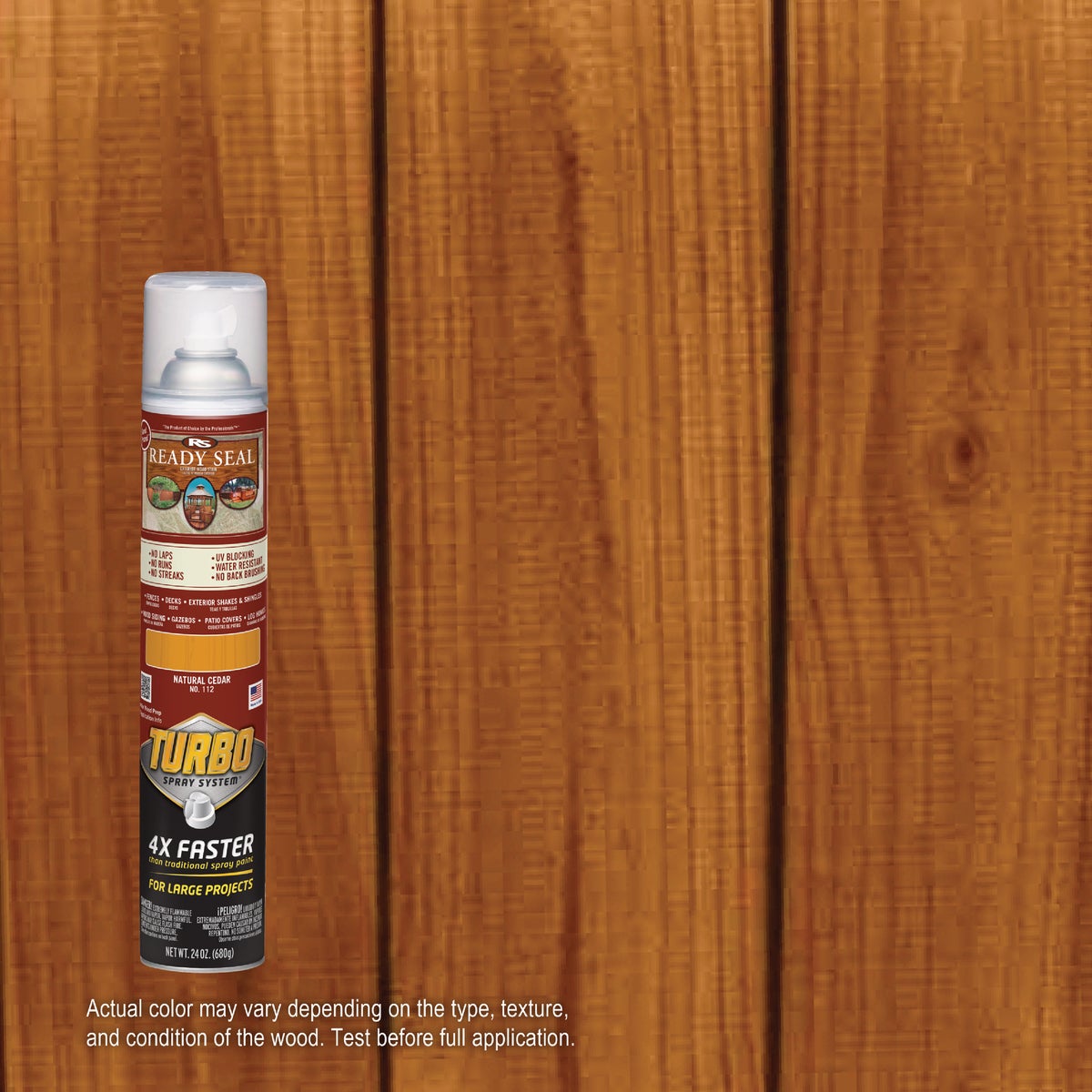 Ready Seal Turbo Spray Exterior Wood Stain, Natural Cedar, 24 Oz.