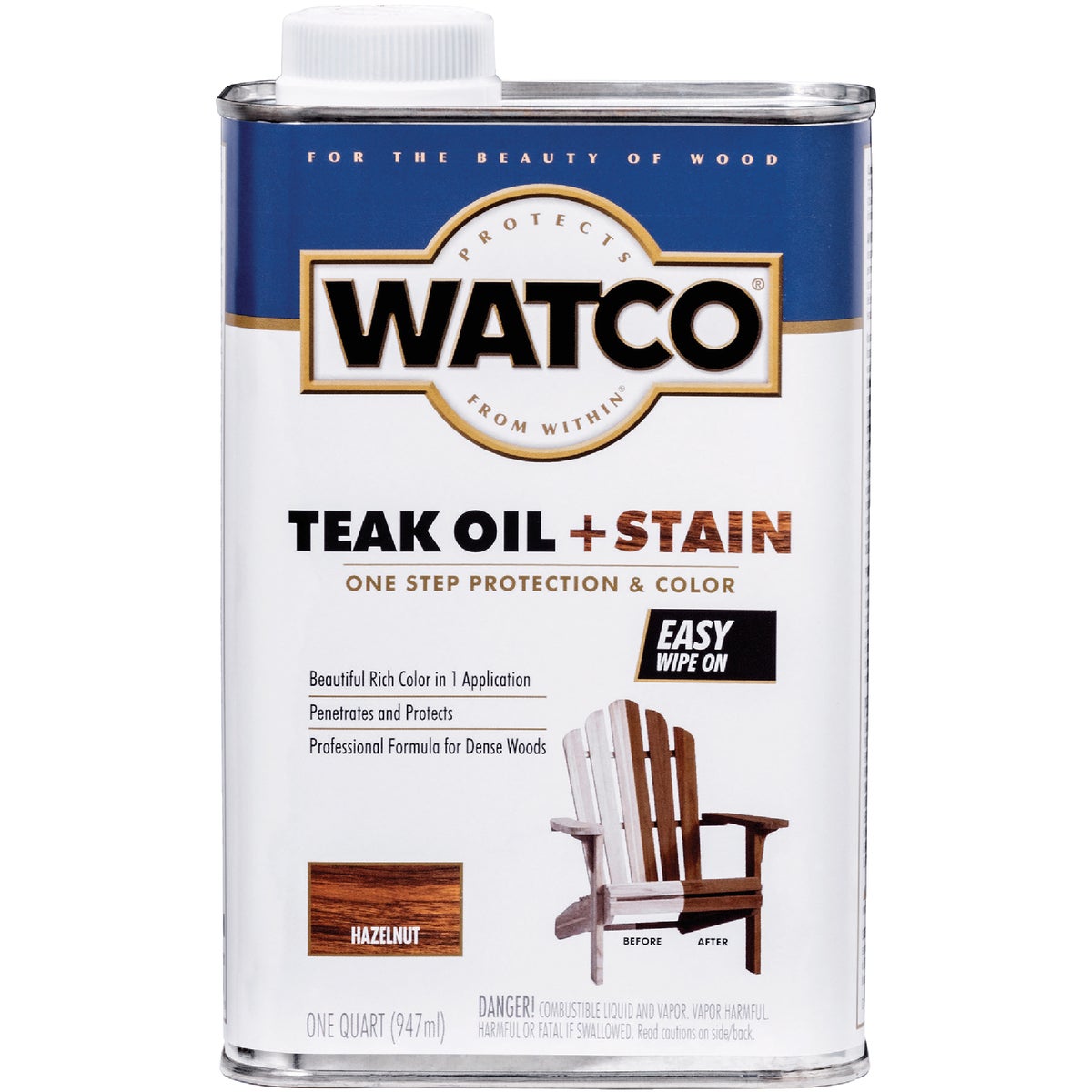 Watco 1 Qt. Hazelnut 350-VOC Teak Oil + Stain