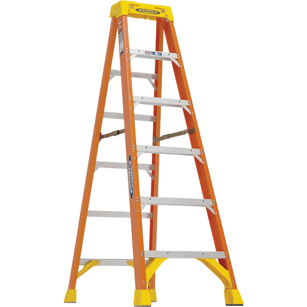 Werner 6 Ft. Fiberglass Step Ladder with 300 Lb. Load Capacity Type IA Ladder Rating