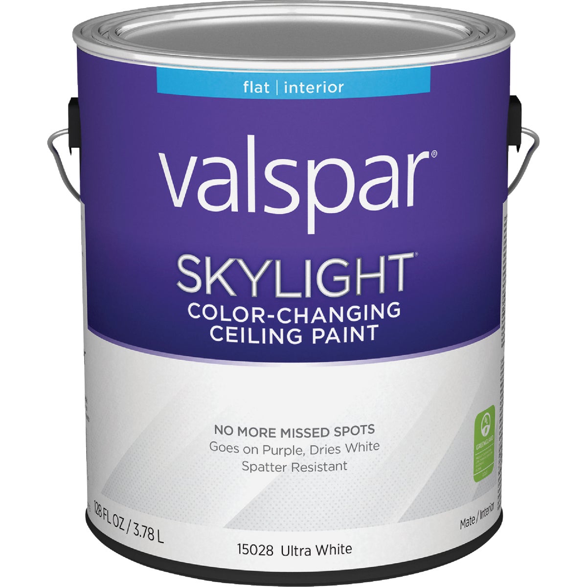 Valspar Color Changing Latex Flat Ceiling Paint, White, 1 Gal.