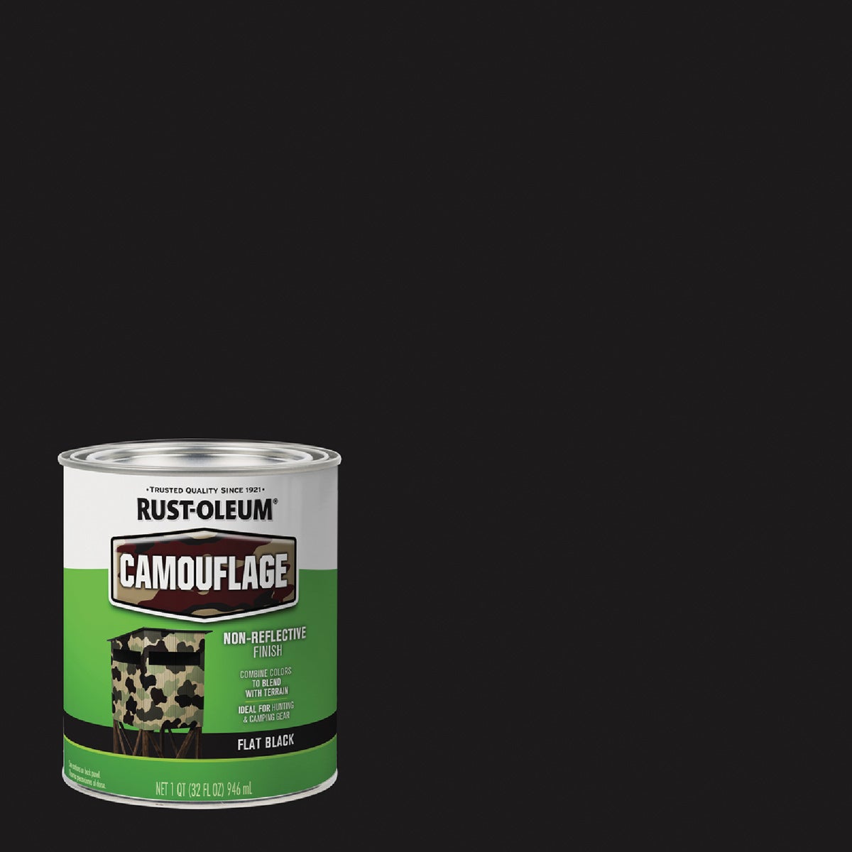 Rust-Oleum 1 Qt. Camouflage Brush Paint, Black