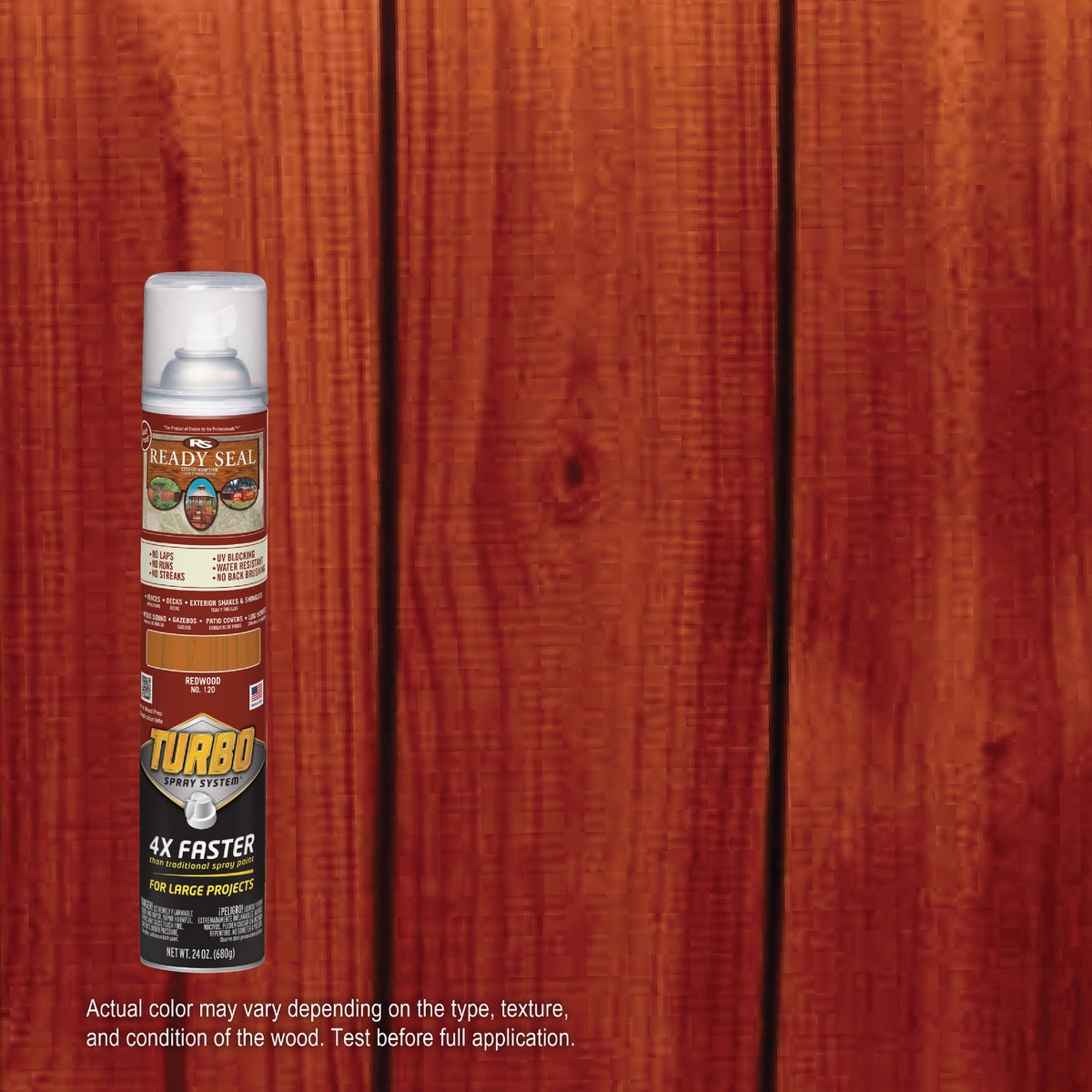 Ready Seal Turbo Spray Exterior Wood Stain, Redwood, 24 Oz.