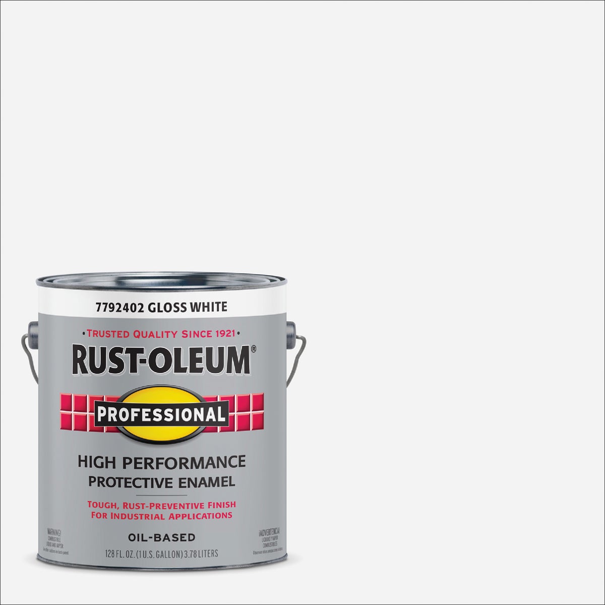 Rust-Oleum Professional Oil Based Gloss Protective Rust Control Enamel, White, 1 Gal.