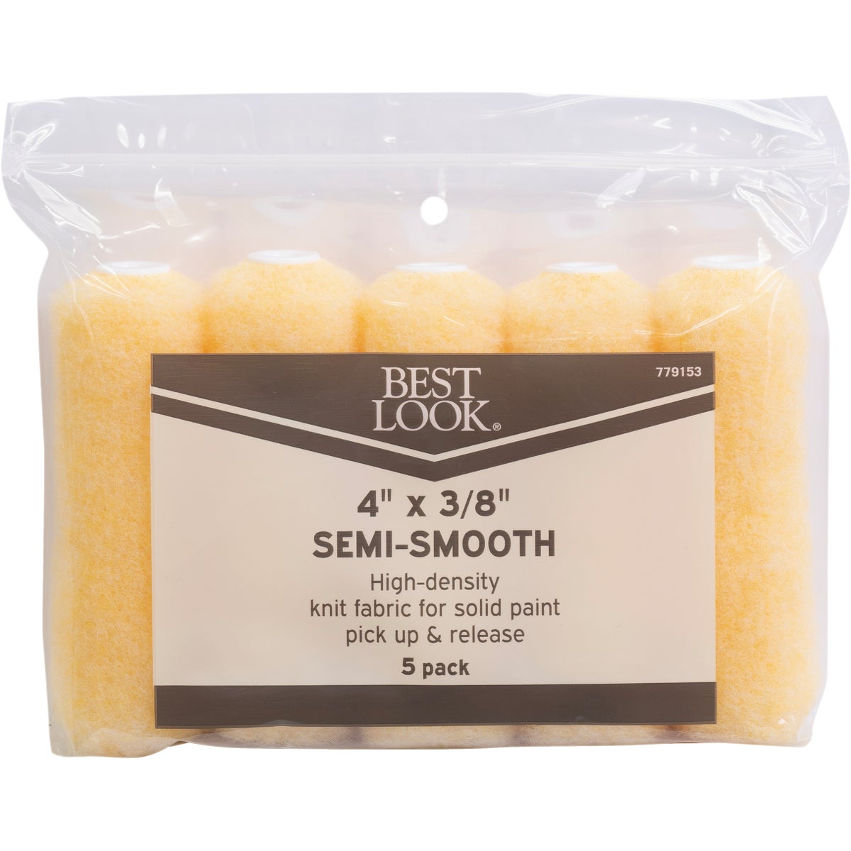 Best Look 4 In. x 3/8 In. Polyester Knit Mini Rollers (5-Pack)