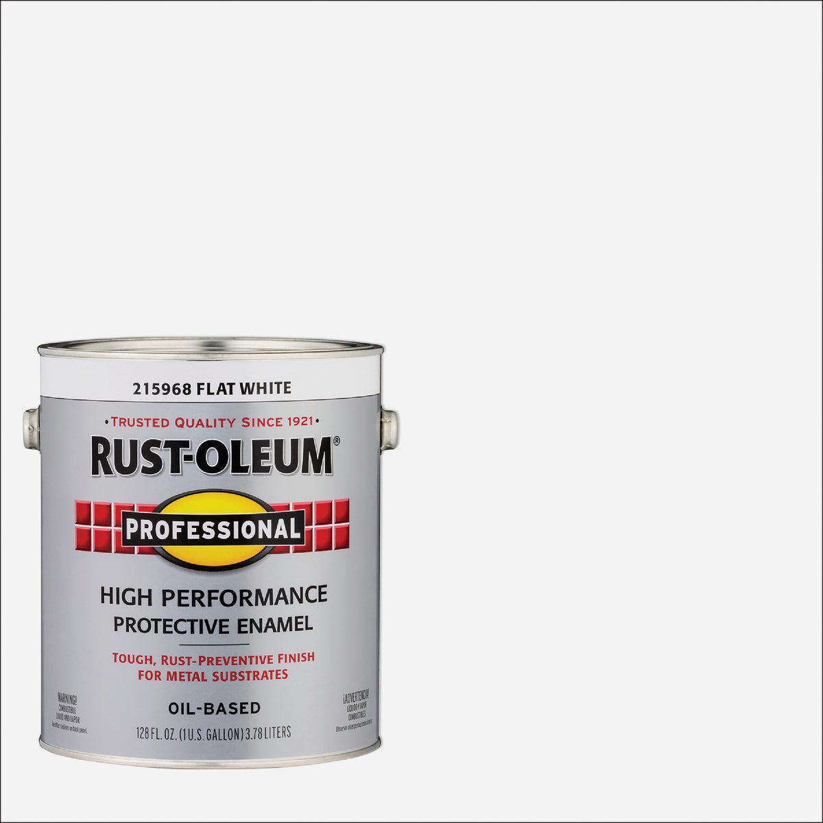 Rust-Oleum Professional Oil-Based Flat VOC Formula Rust Control Enamel, White, 1 Gal.