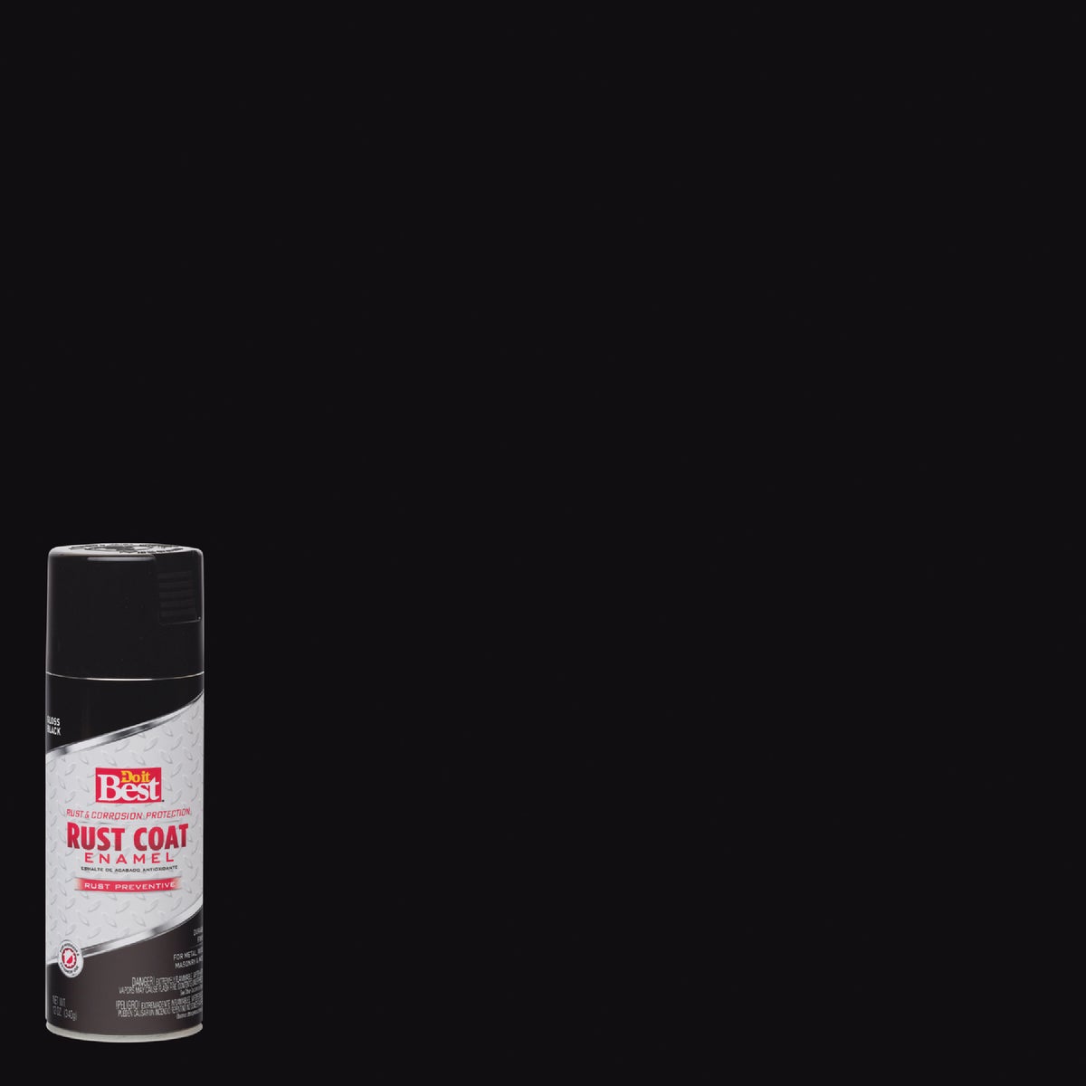 Do it Best Rust Coat Gloss Black 12 Oz. Anti-Rust Spray Paint