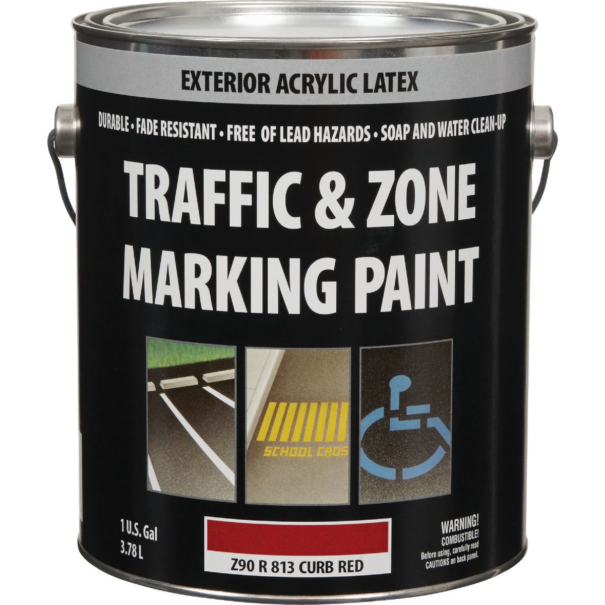 Traffic And & Curb Red Latex Gallon Traffic Paint