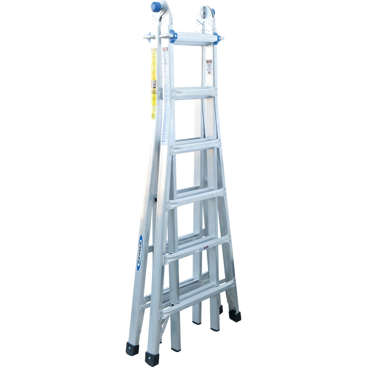 Werner 23 Ft. Aluminum Multi-Position Telescoping Ladder with 300 Lb. Load Capacity Type IA Ladder Rating